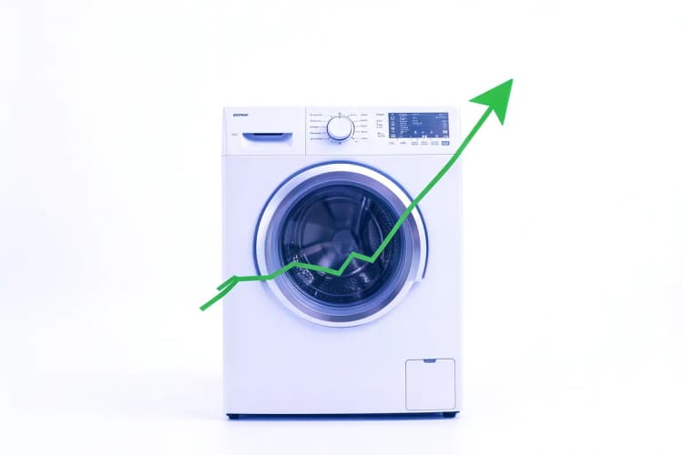 Gráfico simples mostrando uma seta subindo, representando a eficiência energética.
